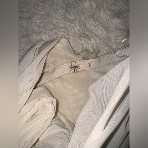 NWOT House of cb Valentina one shoulder Bustier dress in ivory sz S - Picture 6 of 7